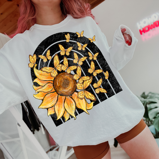 SUNFLOWER RAINBOW PNG DESIGN