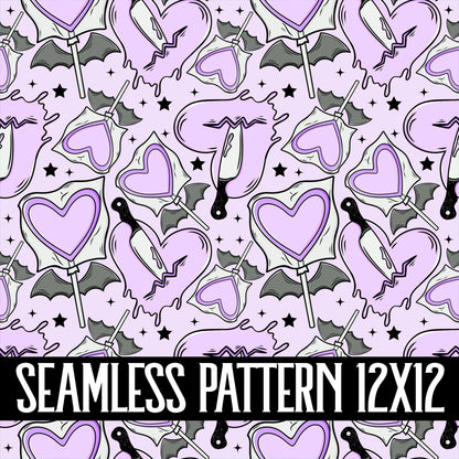 SPOOKY CANDY  SEAMLESS PATTERN
