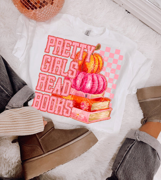 PRETTY GIRLS READ BOOKS DIGITAL DESIGN