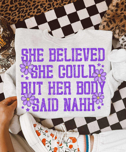 She Believe She Could PNG Design *NO LICENSING REQUIRED*