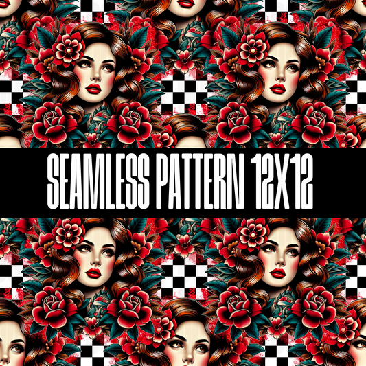 FLORAL FEMALE SEAMLESS DESIGN - NO LICENSING REQUIRED - 2024