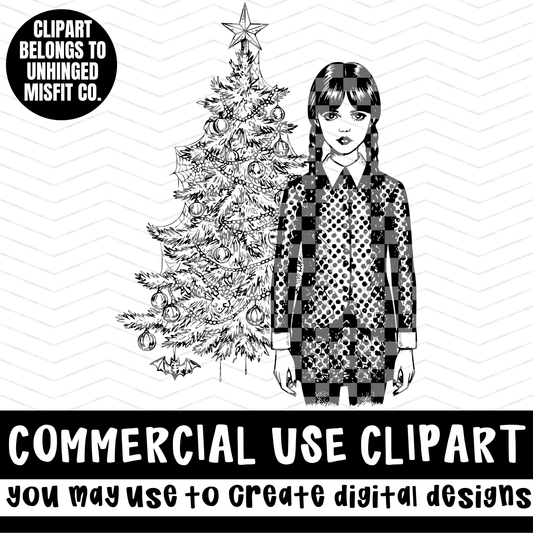 HORROR CHRISTMAS CLIPART *NO LICENSING REQUIRED - MAY CREATE DIGITAL DESIGNS*