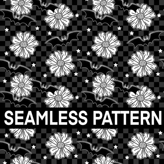 FLORAL BAT SEAMLESS PATTERN