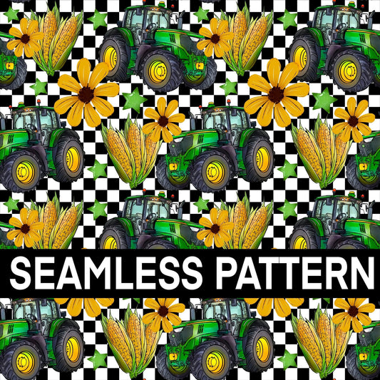 TRACTOR SEAMLESS PATTERN