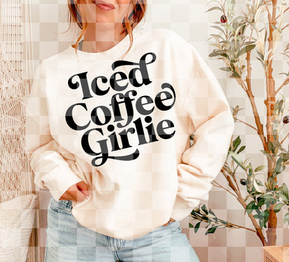 ICED COFFEE GIRLIE DIGITAL DESIGN