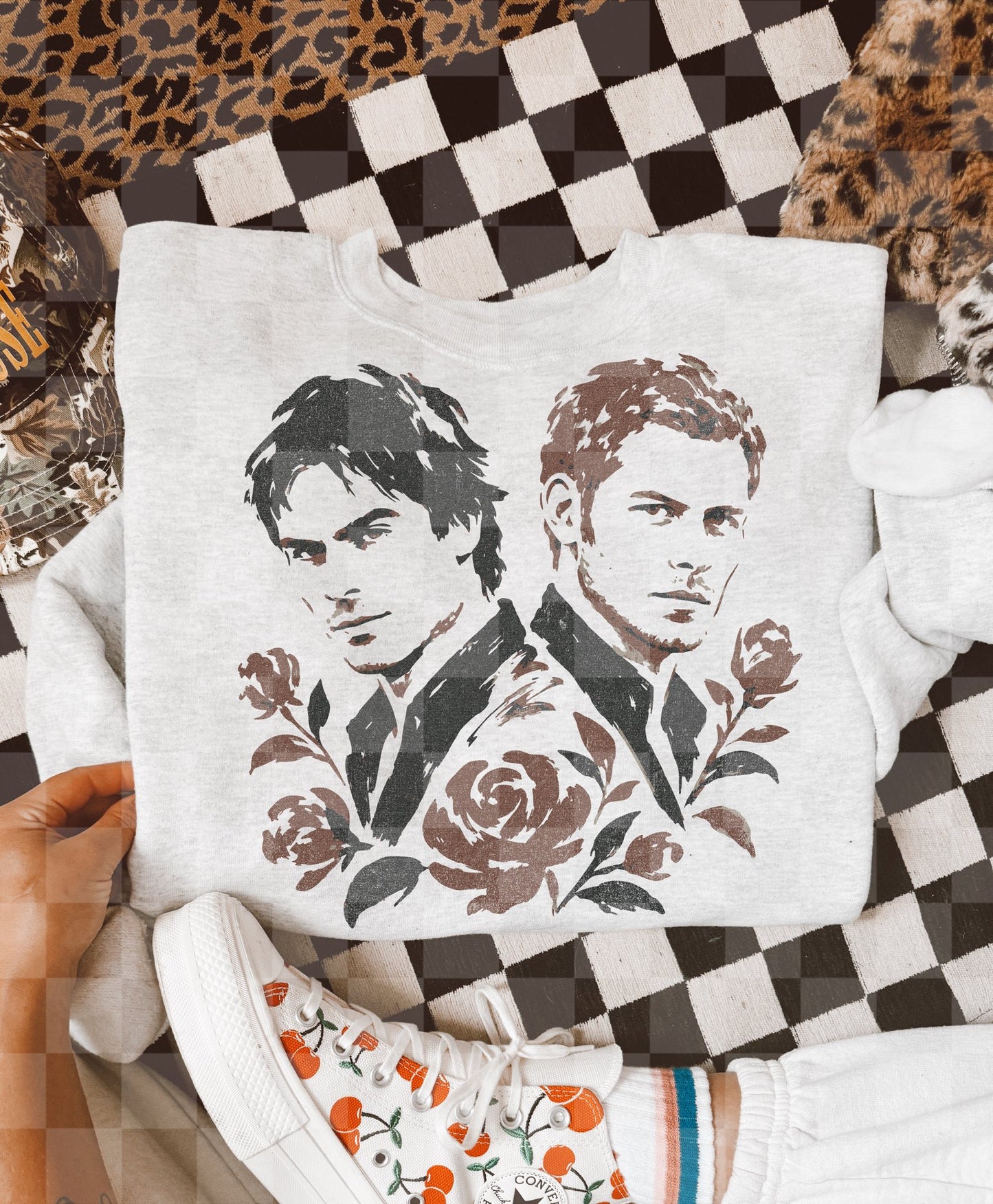 VAMPIRE FLORAL DOODLE DIGITAL DESIGN