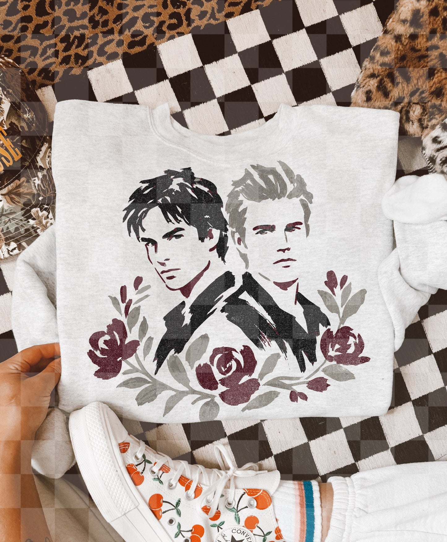 VAMPIRE BROTHERS FLORAL DOODLE DIGITAL DESIGN