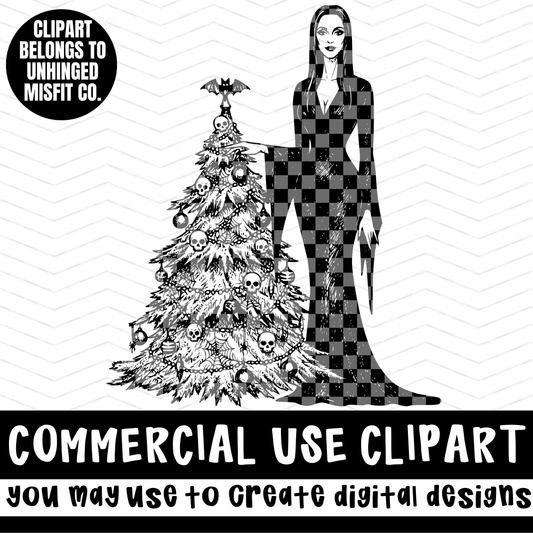 HORROR CHRISTMAS CLIPART *NO LICENSING REQUIRED - MAY CREATE DIGITAL DESIGNS*