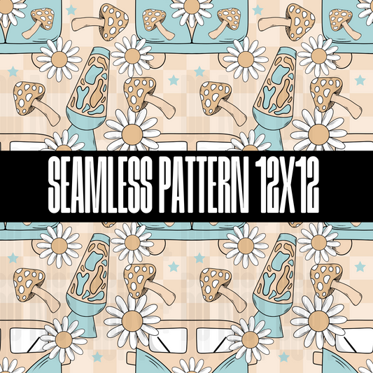 MUTED RETRO SEAMLESS DESIGN - NO LICENSING REQUIRED - 2024
