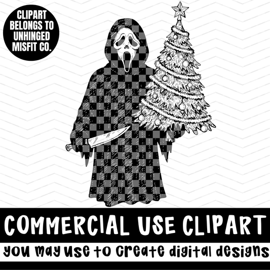 HORROR CHRISTMAS CLIPART *NO LICENSING REQUIRED - MAY CREATE DIGITAL DESIGNS*