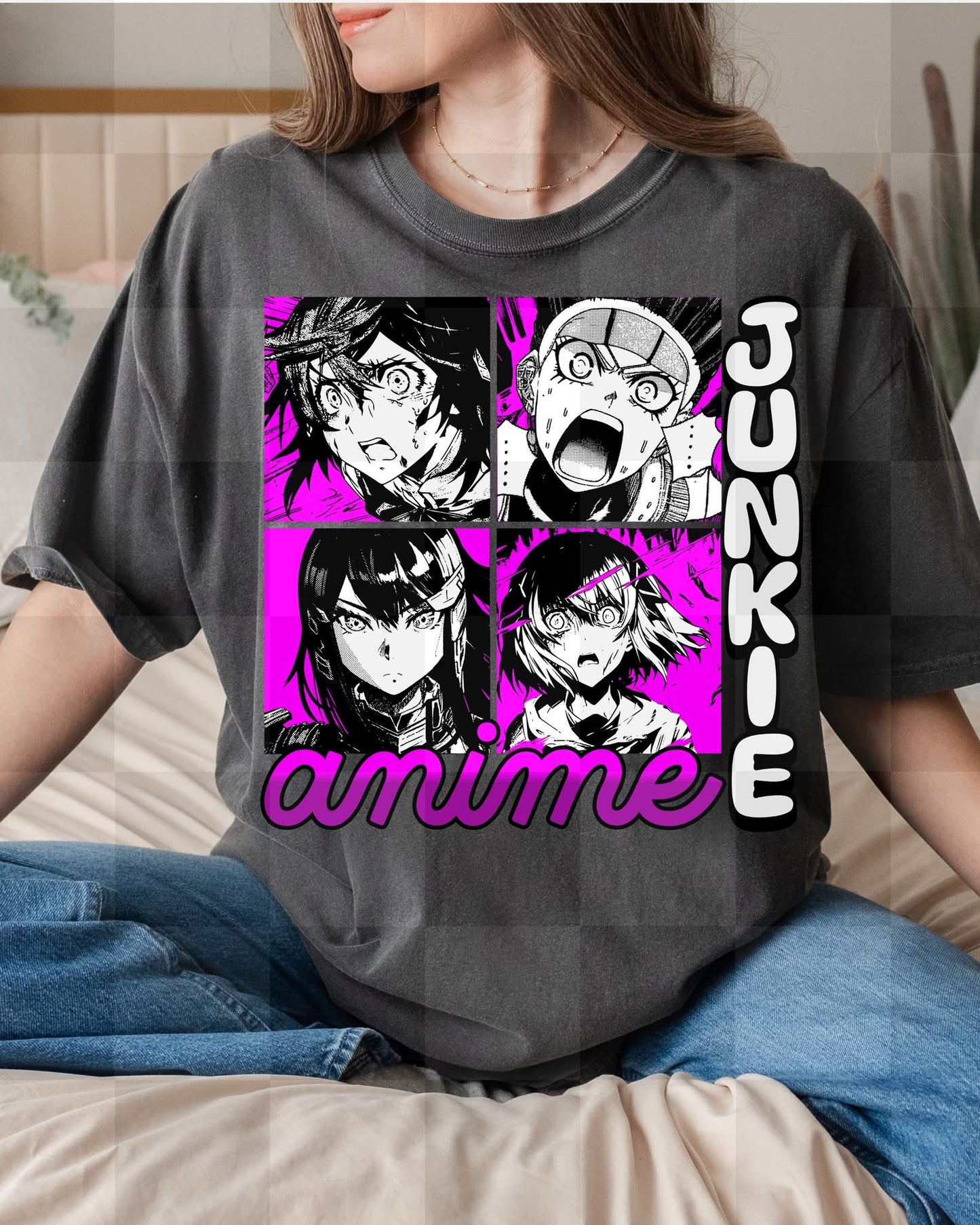 ANIME JUNKIE PINK DIGITAL DESIGN