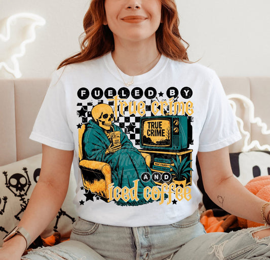 FUELED BY TRUE CRIME AND ICED COFFEE DIGITAL DESIGN