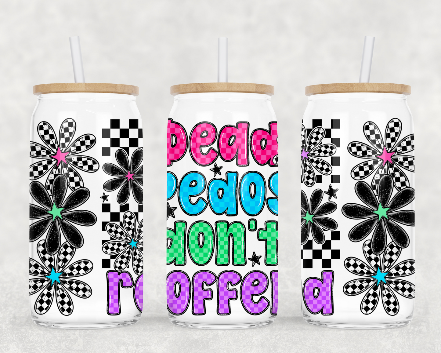 DEAD PEDOS DON'T REOFFEND GLASS WRAP