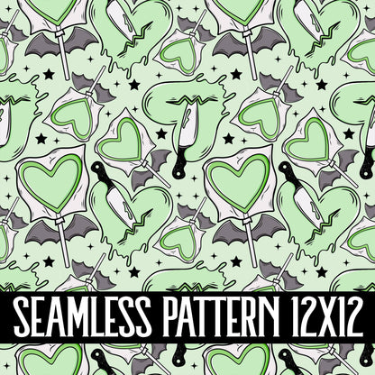 SPOOKY CANDY  SEAMLESS PATTERN