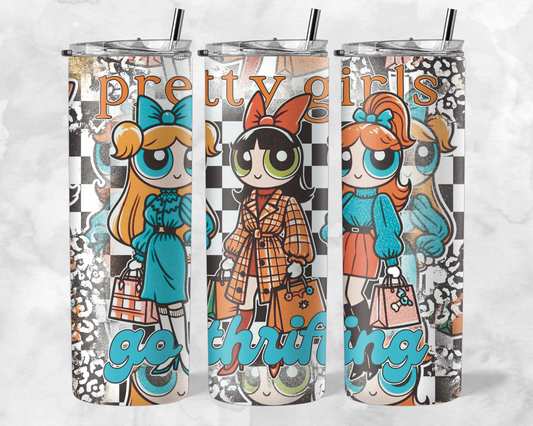 PRETTY GIRLS  TUMBLER WRAP - NO LICENSING REQUIRED
