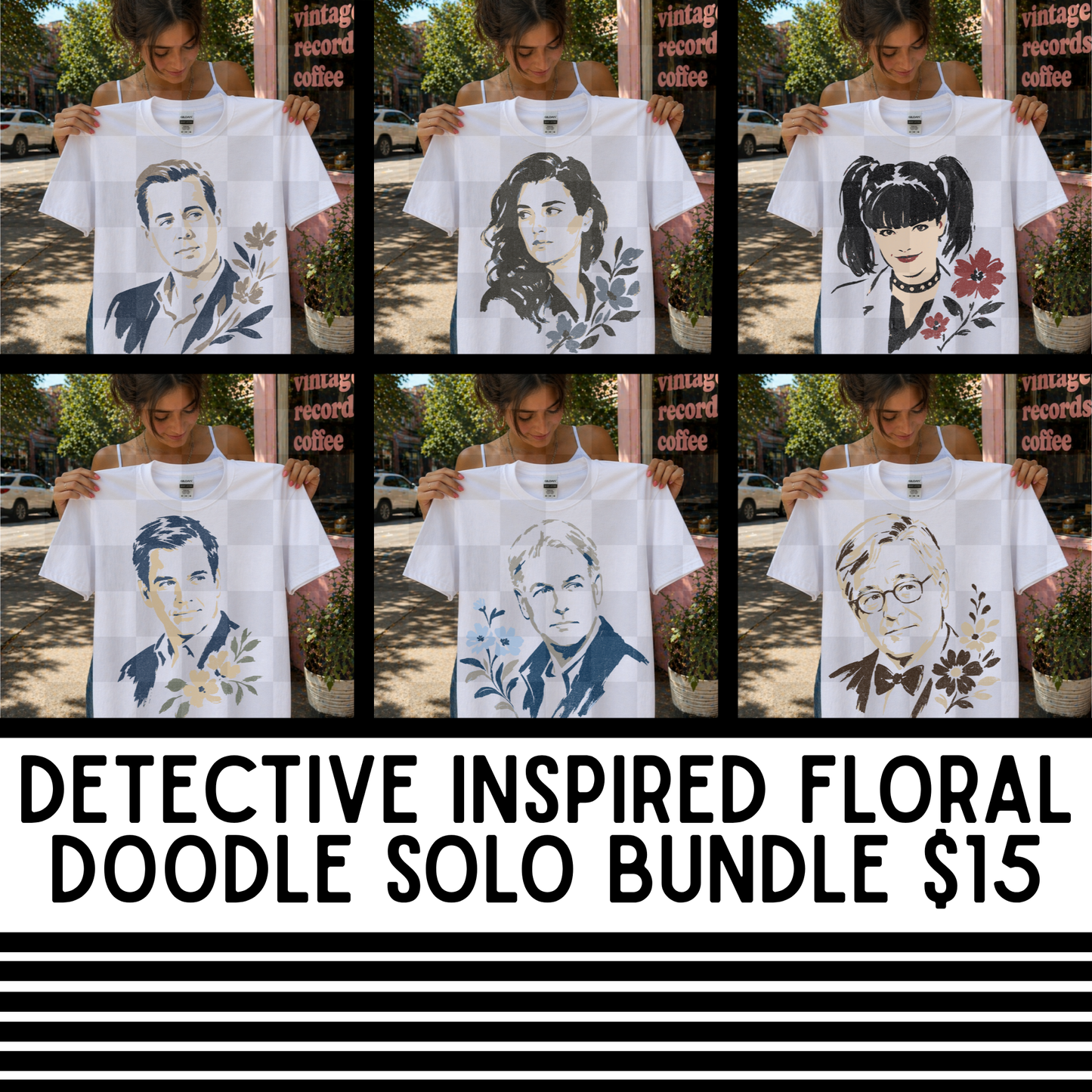 DETECTIVE INSPIRED FLORAL DOODLES SOLO BUNDLE