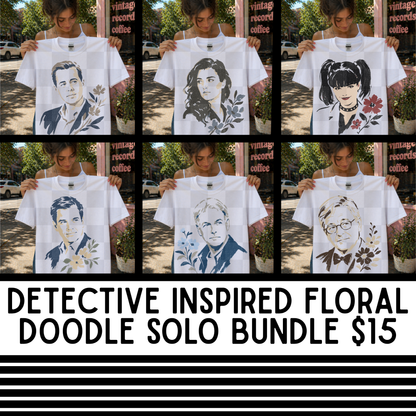 DETECTIVE INSPIRED FLORAL DOODLES SOLO BUNDLE