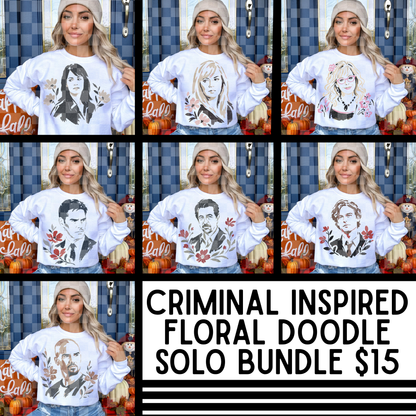 CRIMINAL INSPIRED FLORAL DOODLES SOLO BUNDLE