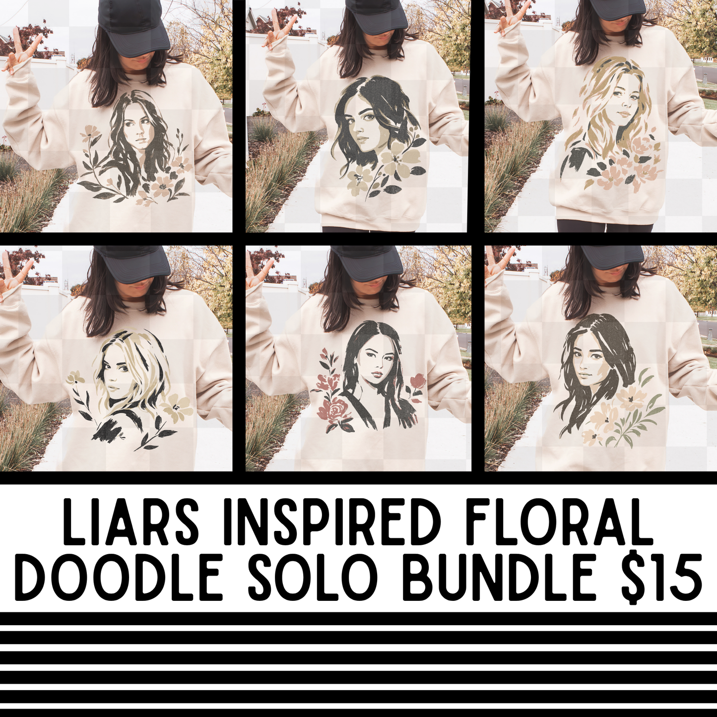 LIARS INSPIRED FLORAL DOODLES SOLO BUNDLE