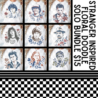 STRANGER INSPIRED FLORAL DOODLES SOLO BUNDLE