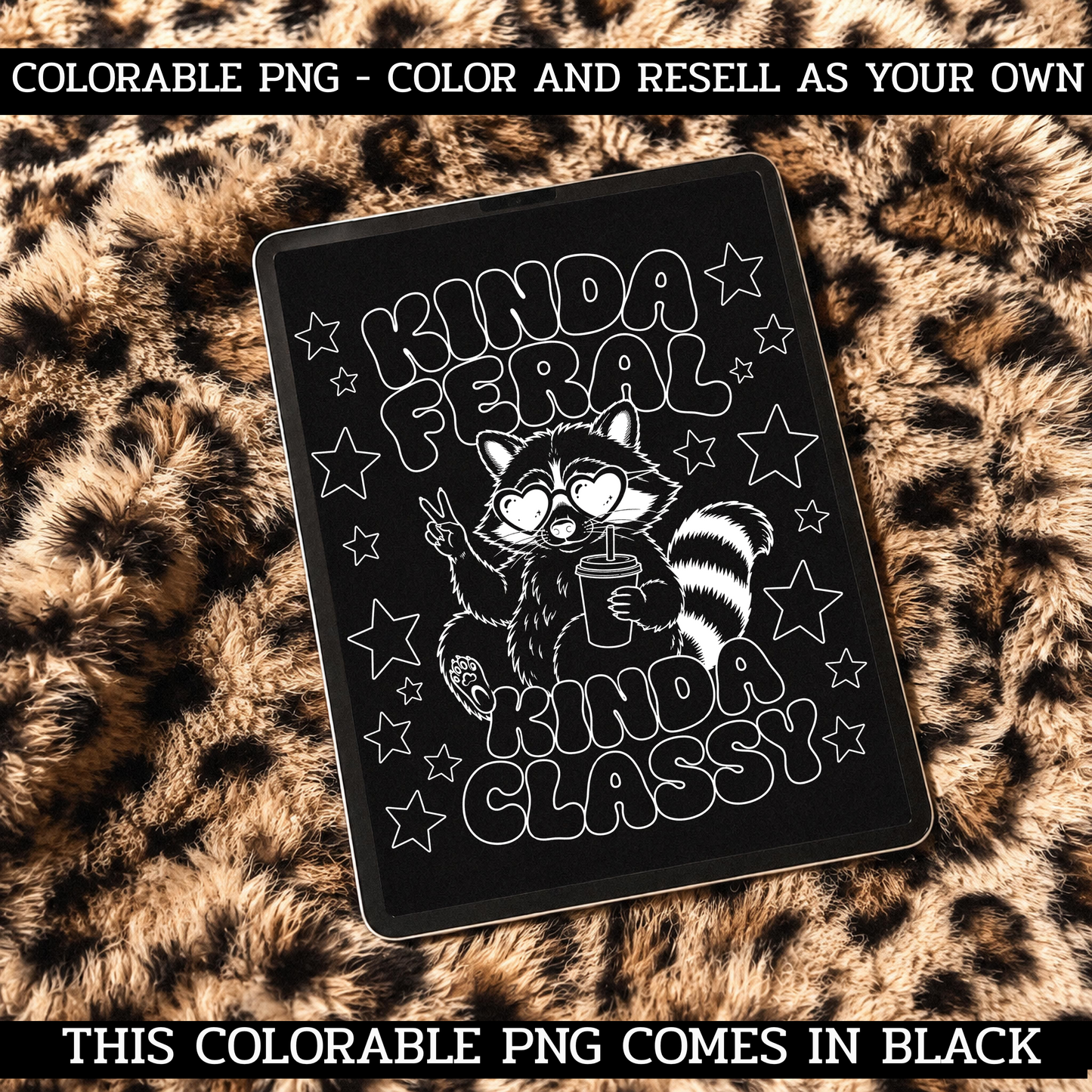 KINDA FERAL COLORABLE PNG ★ COLOR & RESELL ★