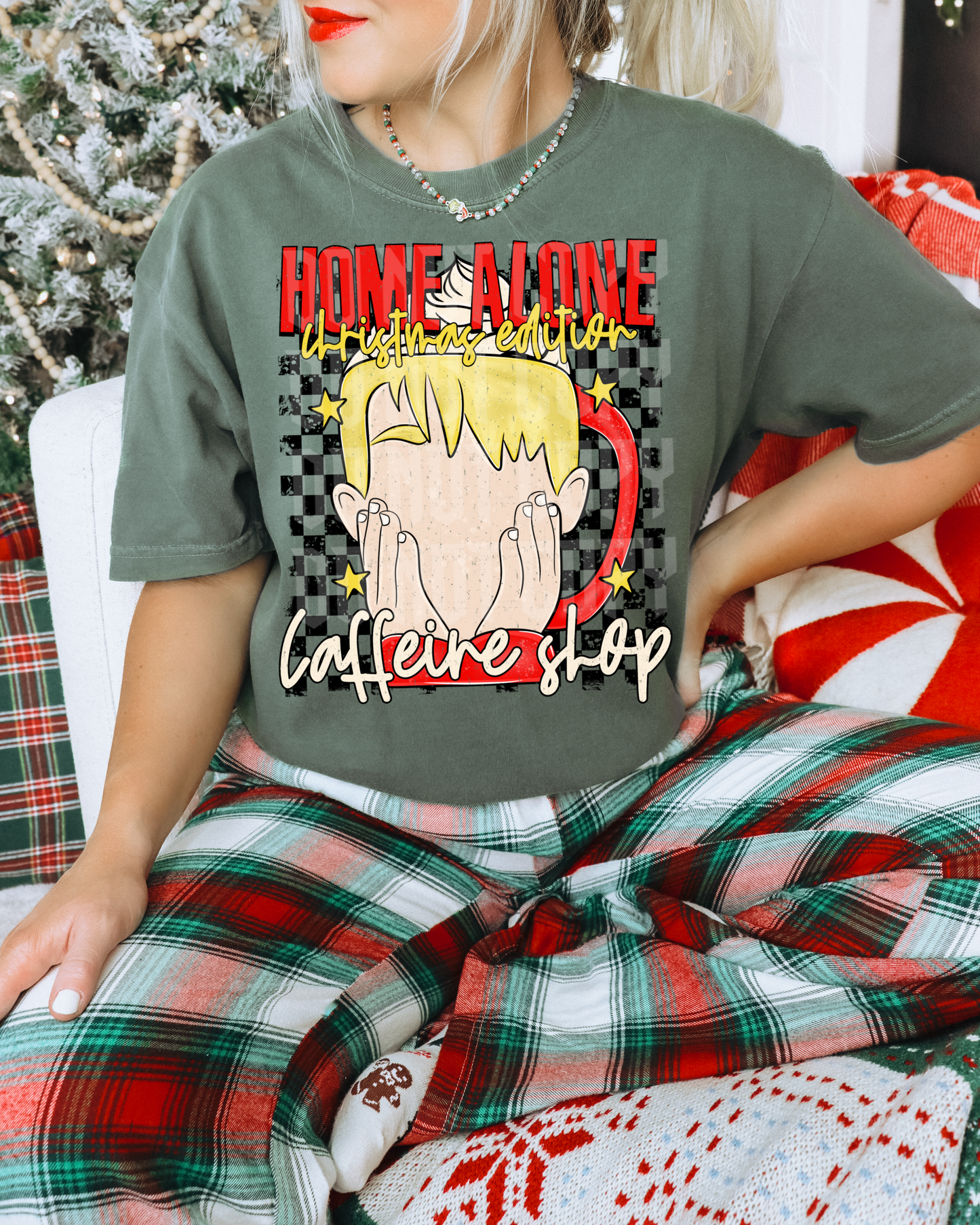 Christmas Caffeine Shop PNG Design *NO LICENSING REQUIRED*