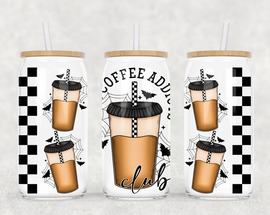 THE COFFEE ADDICTS CLUB GLASS WRAP
