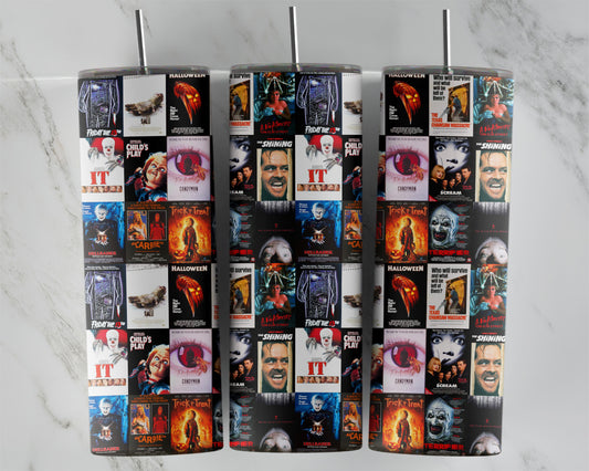 HORROR COLLAGE TUMBLER WRAP