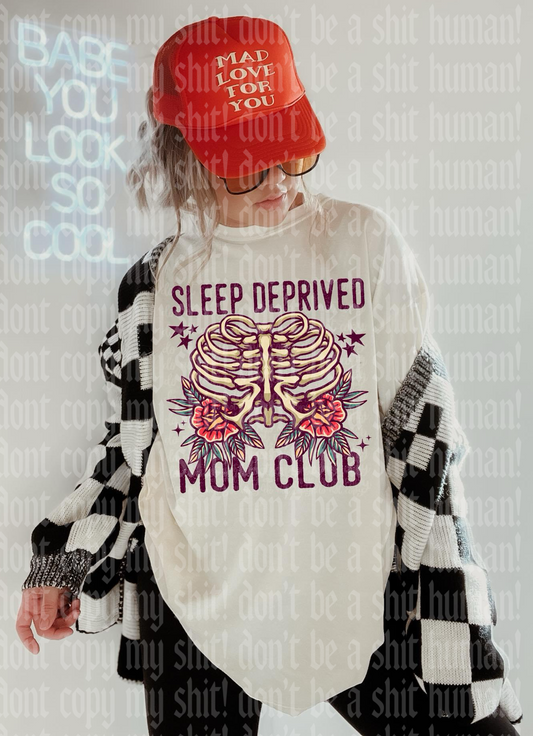 SLEEP DEPRIVED MOMS CLUB DIGITAL DESIGN