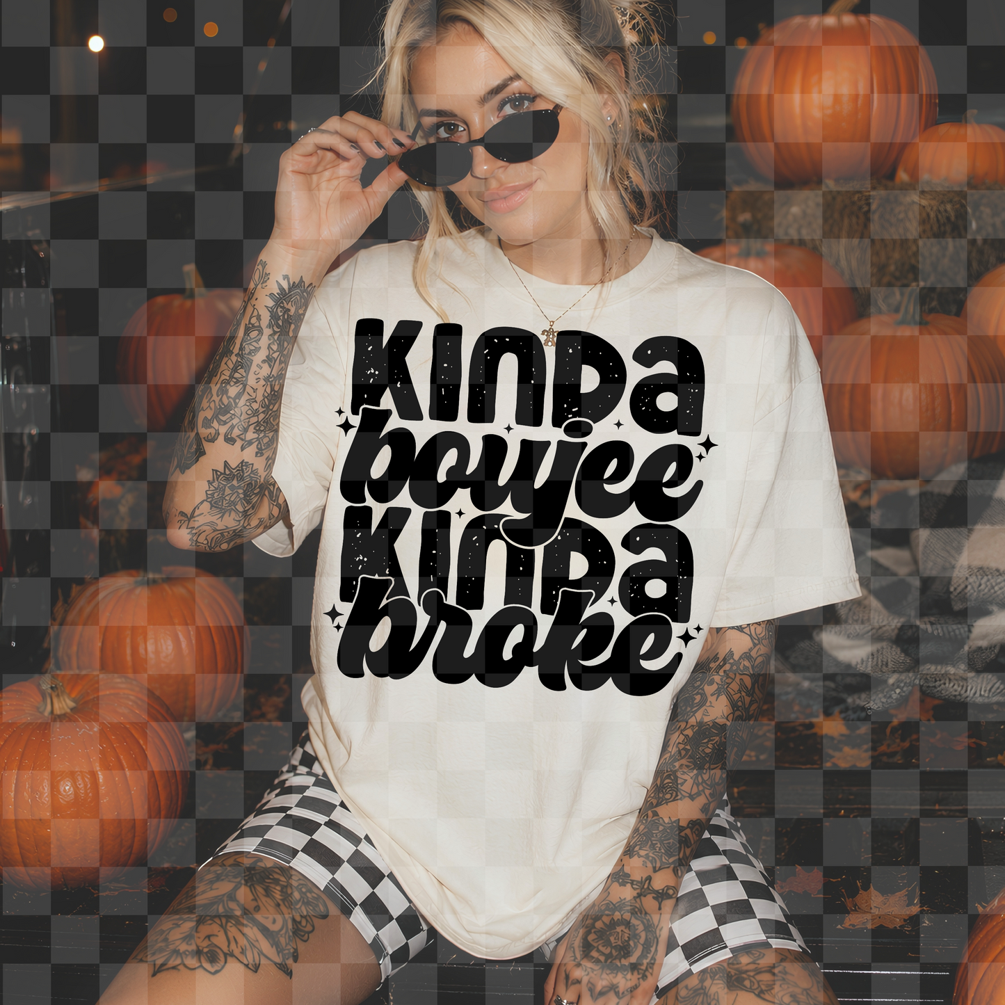 KINDA BROKE KINDA BOUJEE PNG DIGITAL DESIGN