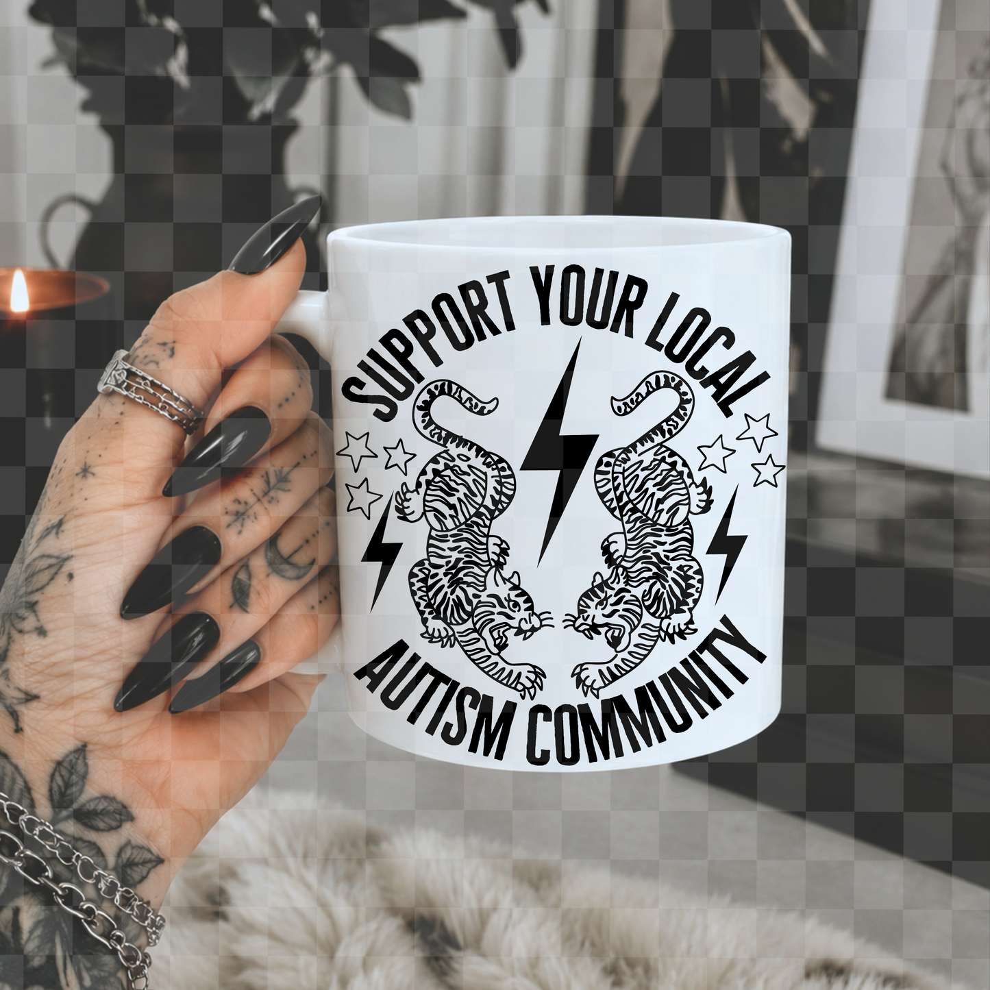 SUPPORT YOUR LOCAL AUTISM COMMUNITY PNG DIGITAL DESIGN
