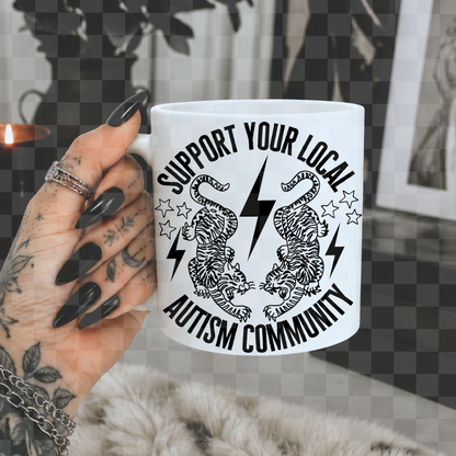 SUPPORT YOUR LOCAL AUTISM COMMUNITY PNG DIGITAL DESIGN