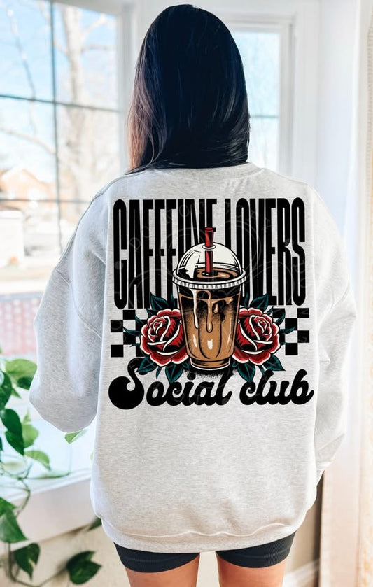 Caffeine Lovers Social Club PNG Design *NO LICENSING REQUIRED*