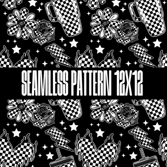 CHECKERED SEAMLESS DESIGN - NO LICENSING REQUIRED - MARCH 2025
