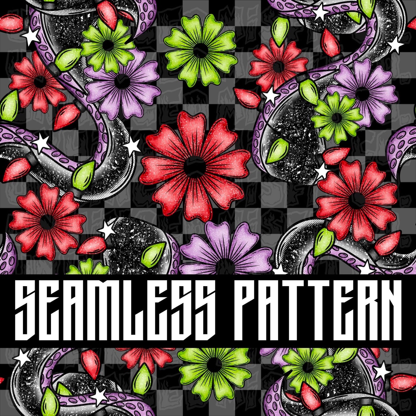 VILLAIN CHRISTMAS SEAMLESS PATTERN