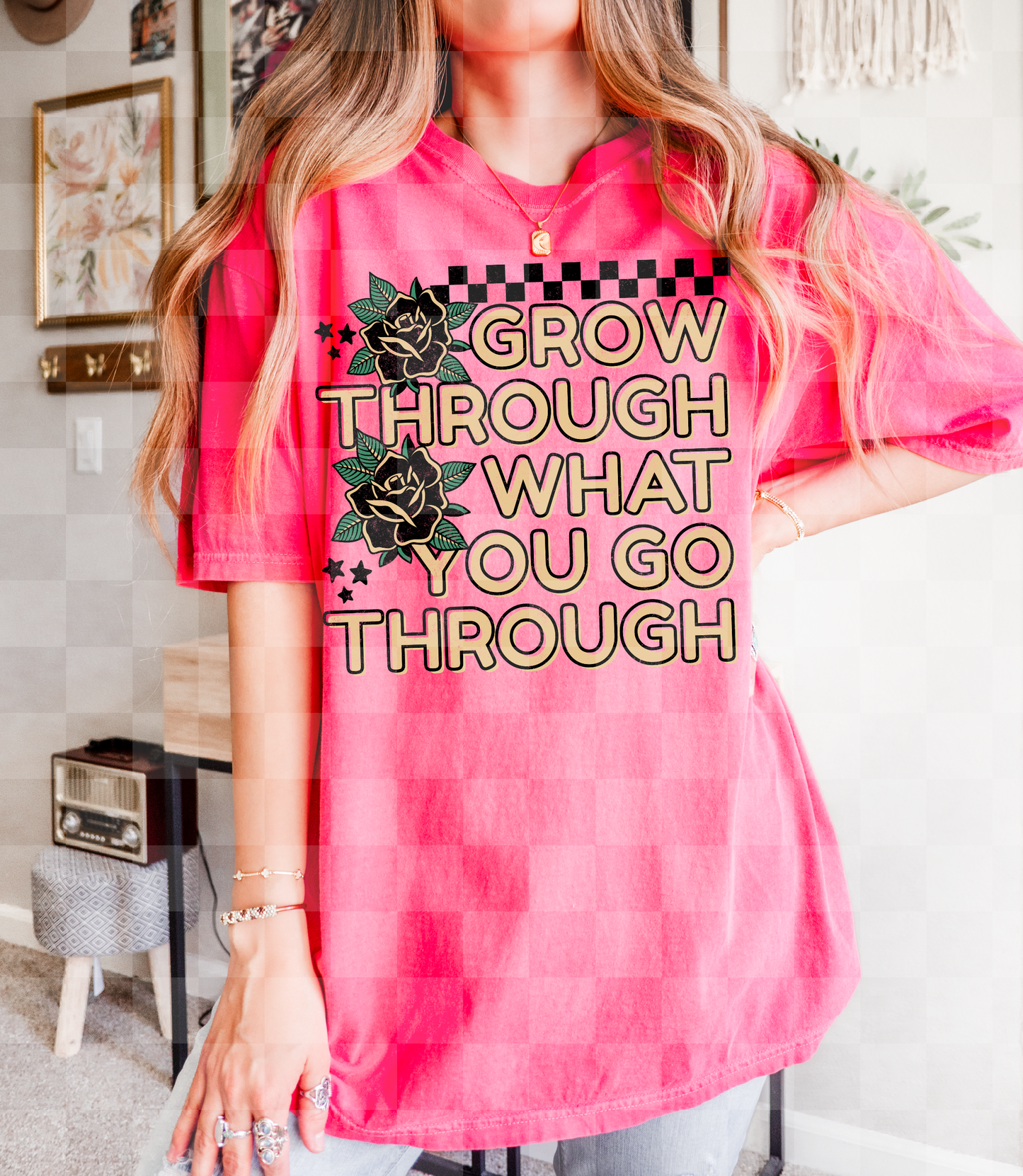 GROW THROUGH WHAT YOU GO THROUGH PNG DIGITAL DESIGN
