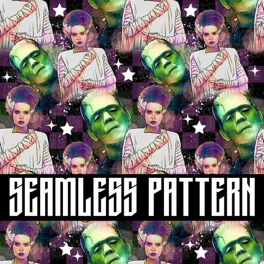 SPOOKY COUPLE SEAMLESS PATTERN