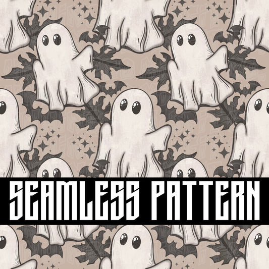 BOHO GHOST SEAMLESS PATTERN