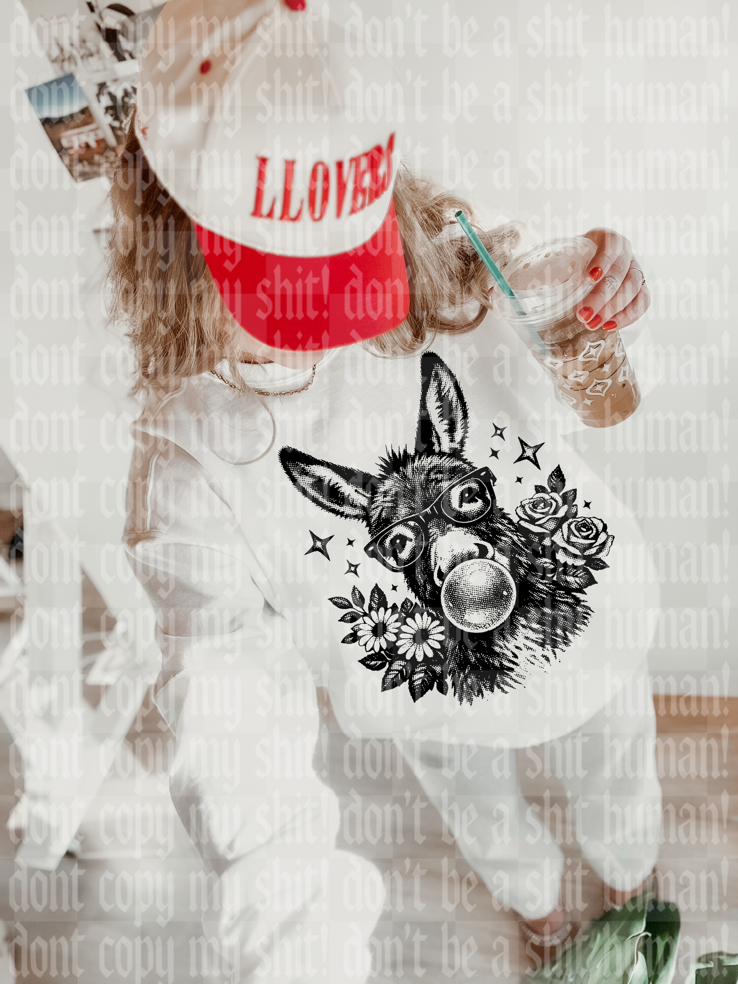 PREPPY HALFTONE DONKEY DIGITAL DESIGN