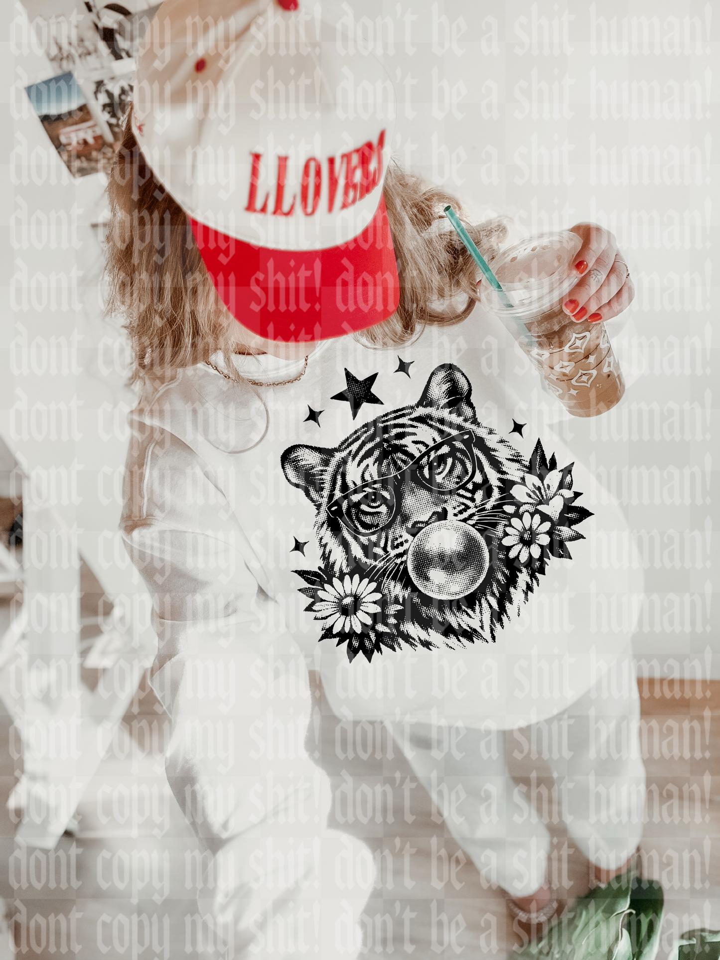 PREPPY HALFTONE TIGER DIGITAL DESIGN