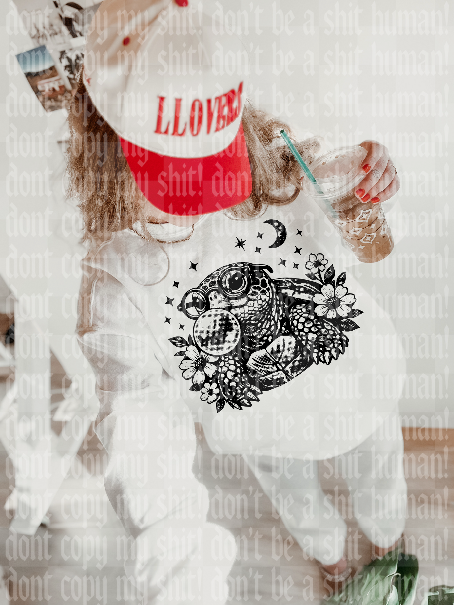PREPPY HALFTONE TURTLE DIGITAL DESIGN