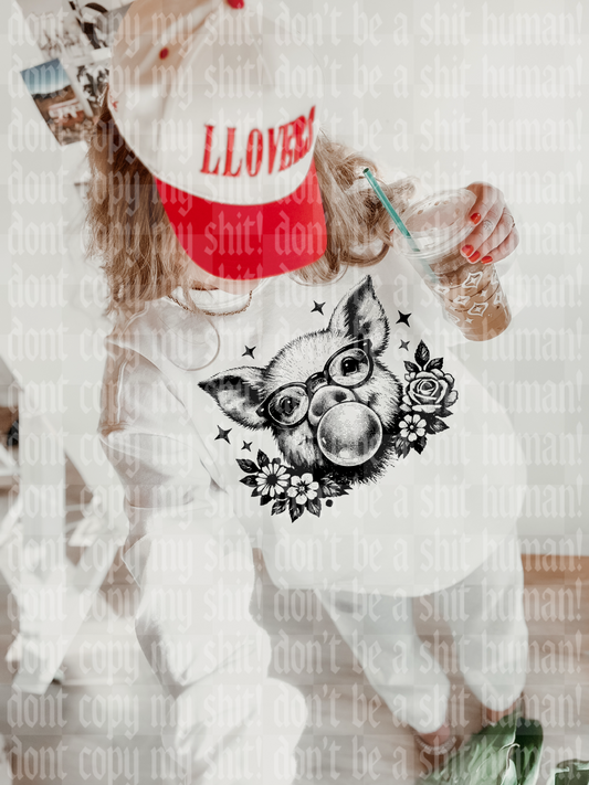 PREPPY HALFTONE PIG DIGITAL DESIGN