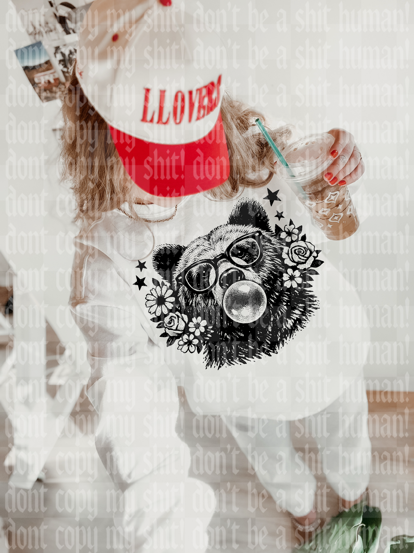 PREPPY HALFTONE BEAR DIGITAL DESIGN