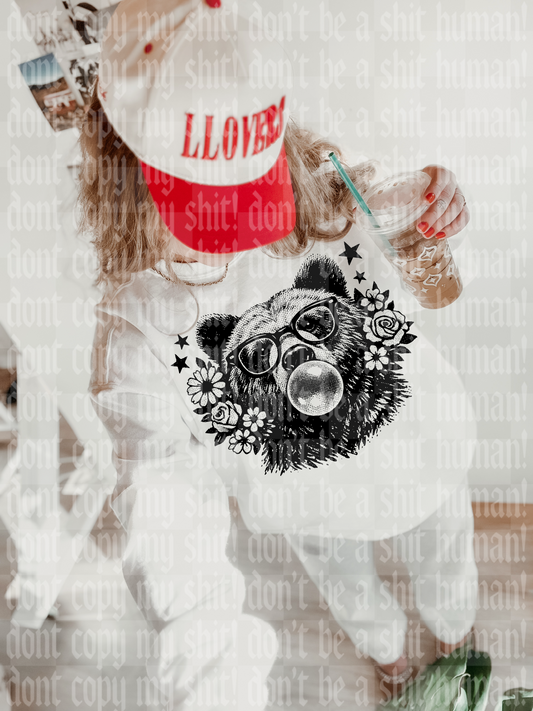 PREPPY HALFTONE BEAR DIGITAL DESIGN