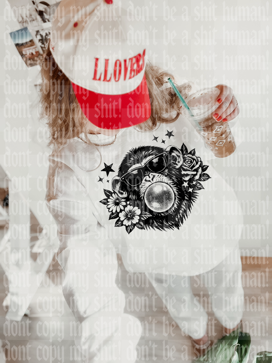 PREPPY HALFTONE MONKEY DIGITAL DESIGN