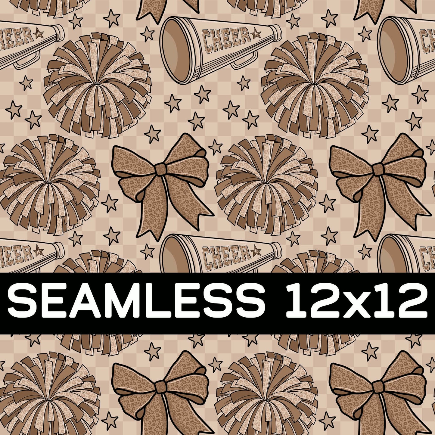 CHEER CHEETAH  SEAMLESS DIGITAL DESIGN