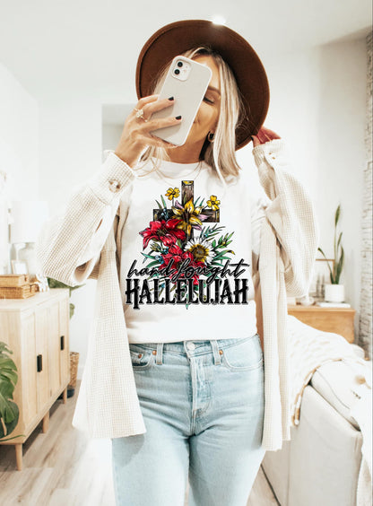 HARD FOUGHT HALLELUJAH PNG DESIGN