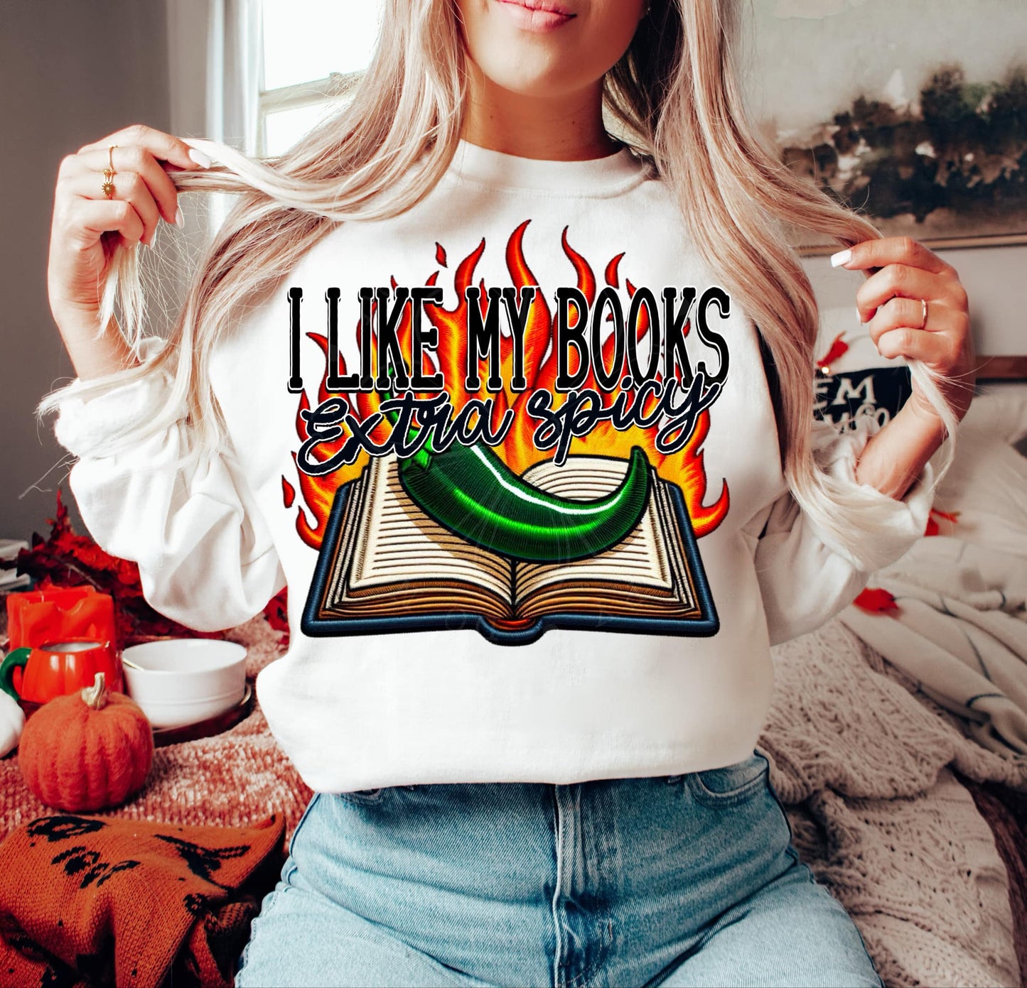 I LIKE MY BOOKS EXTRA SPICY DIGITAL DESIGN