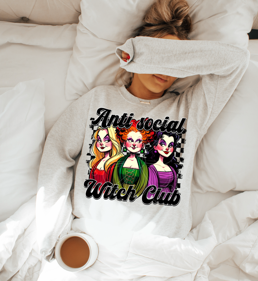 ANTI SOCIAL WITCH CLUB PNG Design *NO LICENSING REQUIRED*
