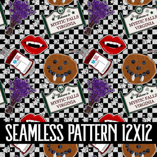 MYSTIC FALLS SEAMLESS PATTERN